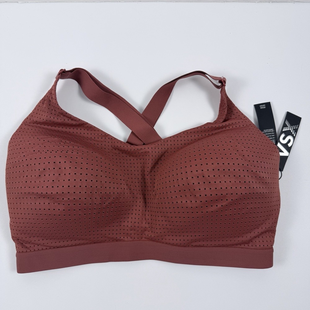 Victoria's Secret VSX Lightweight Mesh Wireless Sports Bra Terracotta 34DD NWT